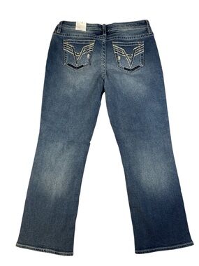 Vigoss Jeans Womens 16W Short Slim Boot Mid Rise NWT Stretch Plus Size Denim